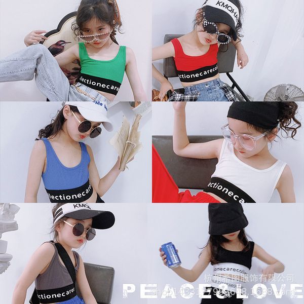 

2020 summer new girl vest korean wild casual style sleeveless multicolor vest tide, Blue