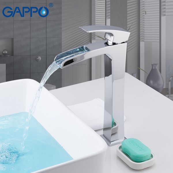 

gappo basin faucets tall body chrome plated deck mounted water mixer taps cold and water sink faucet for bathroom restroom
