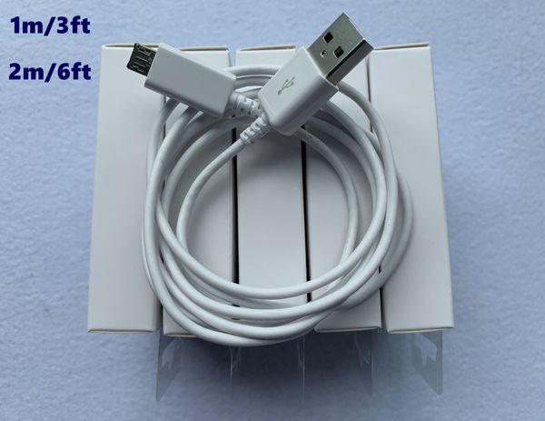 

100pcs 7 generations original oem 1m 3ft 2m 6ft usb data sync charge cable with retail package new