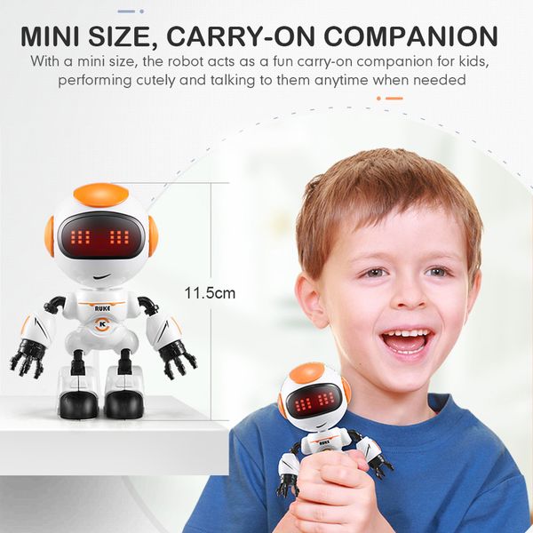 

jjr c r8 luke intelligent robot touchable control diy gesture talk smart mini rc robots for kids y200414