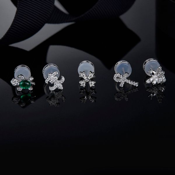 

wholesale-silver night sky earrings set, Golden