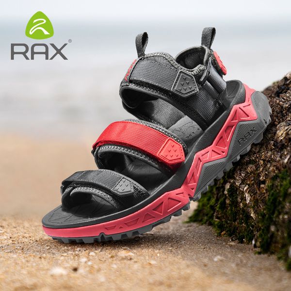 

rax mens sports summer outdoor beach sandals aqua trekking water men upstream women quick-drying shoes t200523, Black