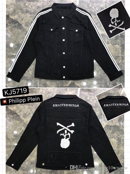 

2020 new embroidered denim jacket slim printed luxury demin jacket windbreaker mens designer jackets streetwear cardigan size m-4xl h1, Black;brown