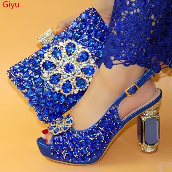 electric blue shoes and matching bag