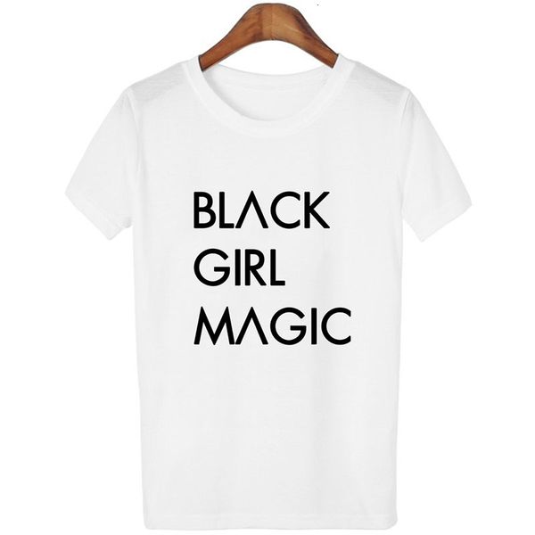 

women women t shirt summer tshirt women new arrivals black girl magic letters tshirt vogue harajuku streetwea funny t shirts top, White