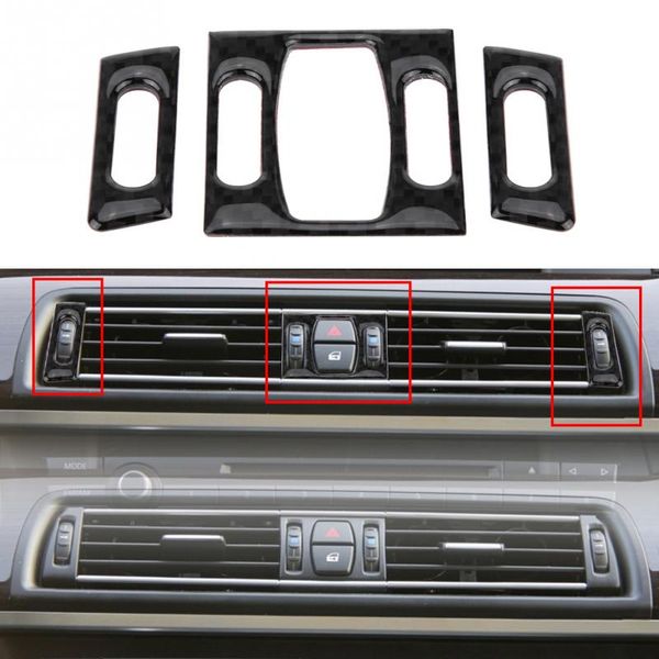 

для e60 2004-2010 левая рука driving углеродного волокна салона передний кондиционер выходе декоративная рамка крышки уравновешивания