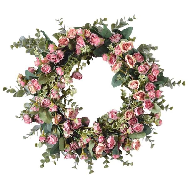 

15.75in exquisite wedding wreath artificial rose flower wreath round 40cm door home decoration supplies