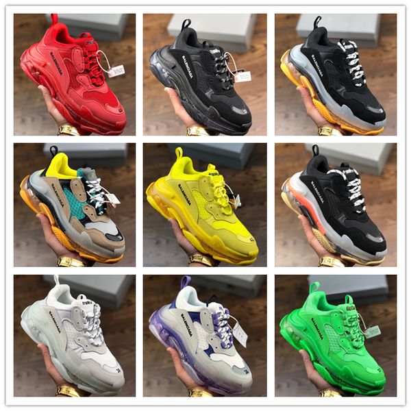 

2020 17fw triple-s walking shoe luxury dad shoes chaussures femme balanciaga designer sneakers for men women vintage old grandpa shoes