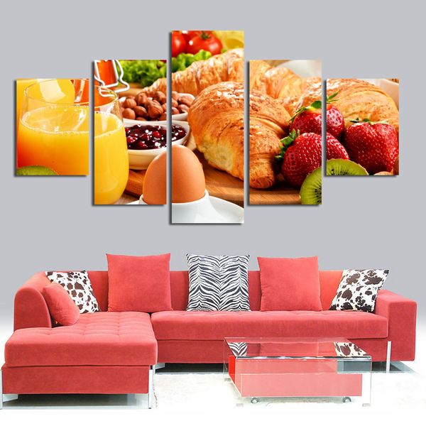 

5 шт. wall art живопись овощи и вина помидоры печать на холсте картина еда 4 картины маслом отпечатки для домашнего декора