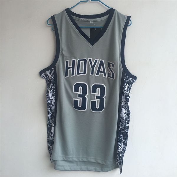 

georgetown hoyas college patrick ewing #33 retro basketball jerseys, Black