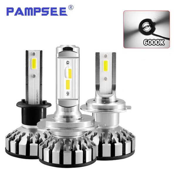 

2pcs mini size h7 led canbus bulb 50w 90000lm car headlight h4 hi/lo beam h1 led h3 h9/h8 6000k 24v 12v h11 fog lights f6c