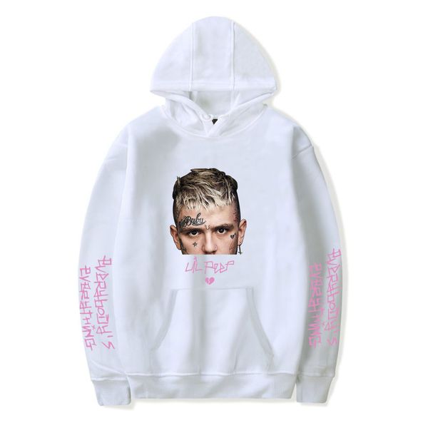

2020 memorialized emo rapper lil peep head sluxury designer fashion brand highest version hip hop for men's women's hoodie size 2x, Black