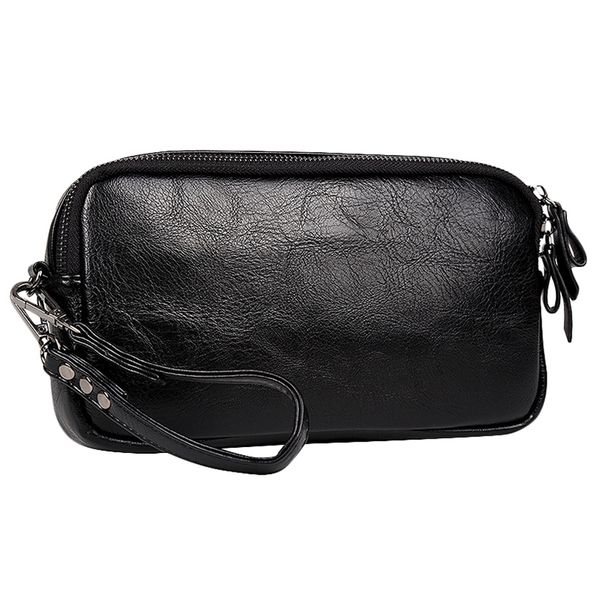 

new listing casual men leather bag clutch wallets purse women handbag phone bag