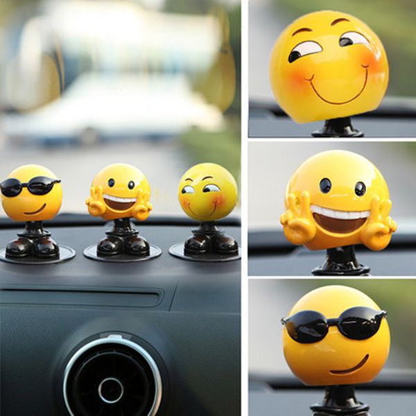 

creative car ornaments shake head expression package funny cars, men and women, cute car accessories, character doll