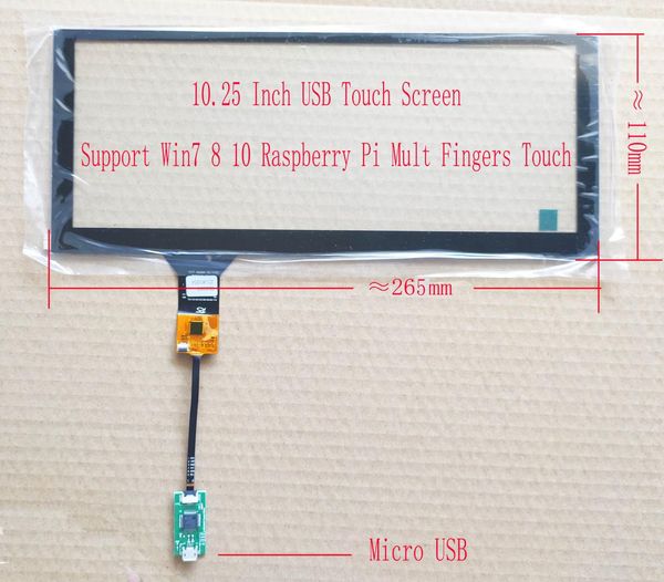 

10.25inch touch screen for x3 eb3 6pin /10.25inch usb touch screen support win7 8 10 raspberry pi car