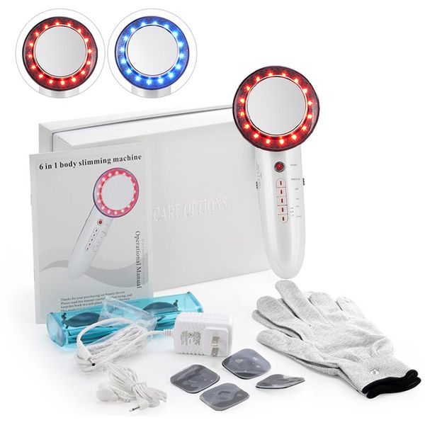 

6 in 1 ems ultrasonic cavitation beauty machine far infrared led light microcurrent slimming machine pk 3 in 1 weight loss machine