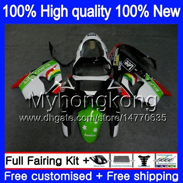 Corpo per KAWASAKI ZX900 ZX9 R ZX 9R 1998 1999 2000 2001 220MY.67 Bianco Nero 900CC ZX 9 R 900 ZX-9R 98-99 ZX9R 98 99 00 01 Carenatura ABS