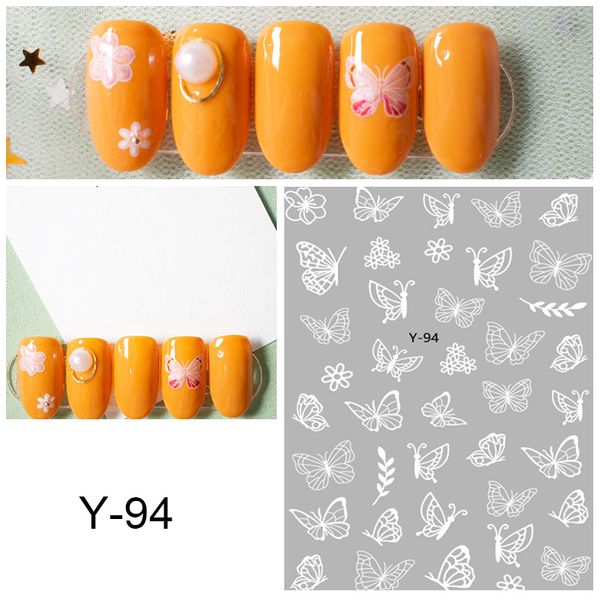 

1 лист nail art наклейки самоклеящиеся красочные бабочки nail art наклейки для девочек женщин ногтей наклейки hjl2019, Silver;gold