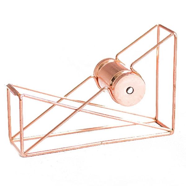 

nordic ins rose gold wrought iron metal tape seat simple cutter tape base light luxury home stationery