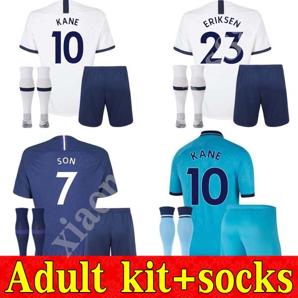 

19 20 kits kane ndombele soccer jersey 2019 2020 dele son eriksen lucas spurs lamela jersey football men kit shirts, Black