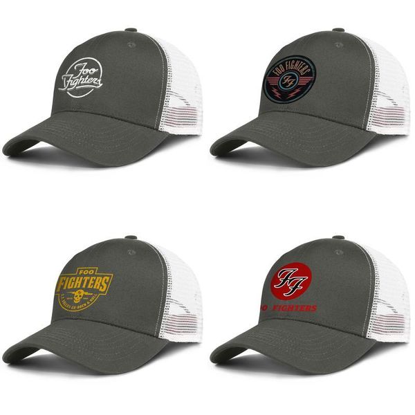 

foo fighters tri blend mens and womens adjustable trucker meshcap golf sports team classic baseballhats logo sticker liquid s.f. valley, Blue;gray