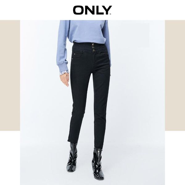 

only women's high-rise skinny crop jeans | 119349615, Blue