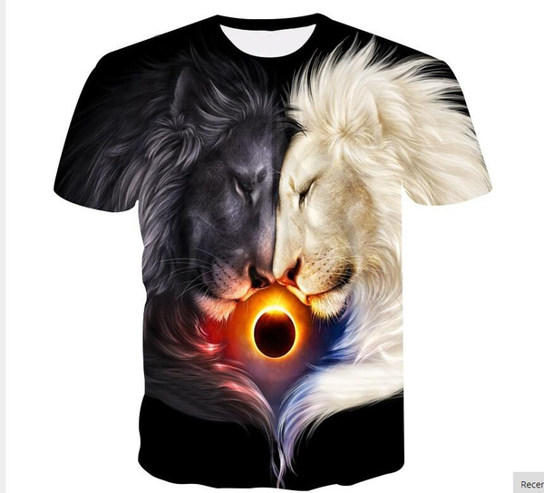 

fashion fierce tiger latest harajuku style t-shirt 3d printed women/men short sleeve t-shirt casual funny 3d t-shirt k519, White;black