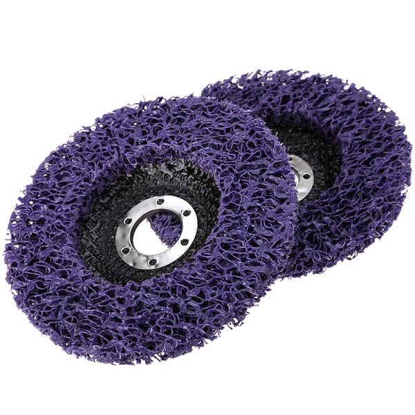 

hho-2pcs 125mm poly strip disc abrasive wheel paint rust removal clean