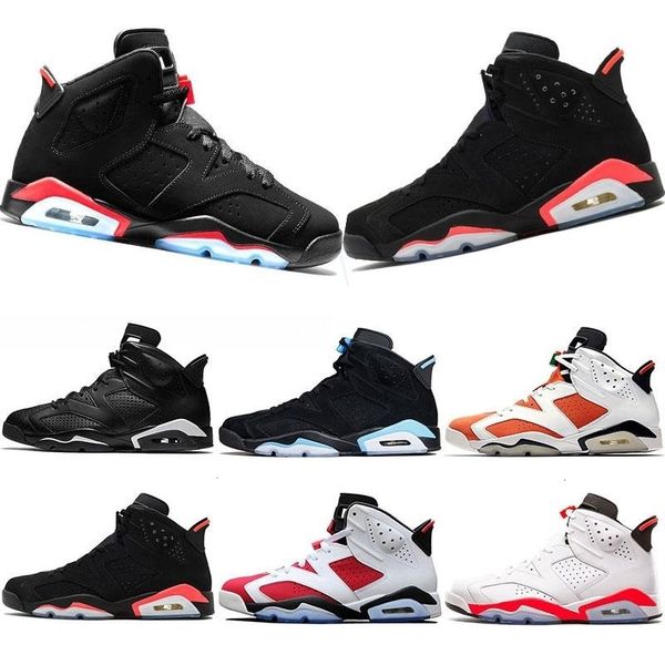 

with box 6 6s mens women basketball shoes man unc black cat infrared sports blue maroon hare oreo angry bull sports sneakers