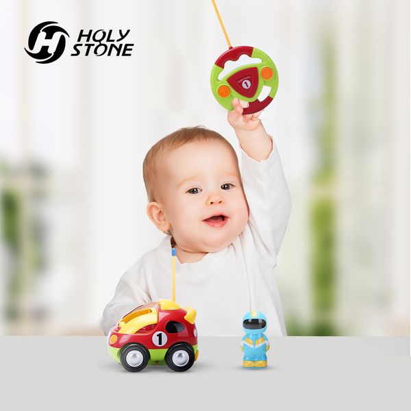 

holy stone rc with music lights cartoon race electric radio remote control car toys for baby boy toddlers kids & children y200414