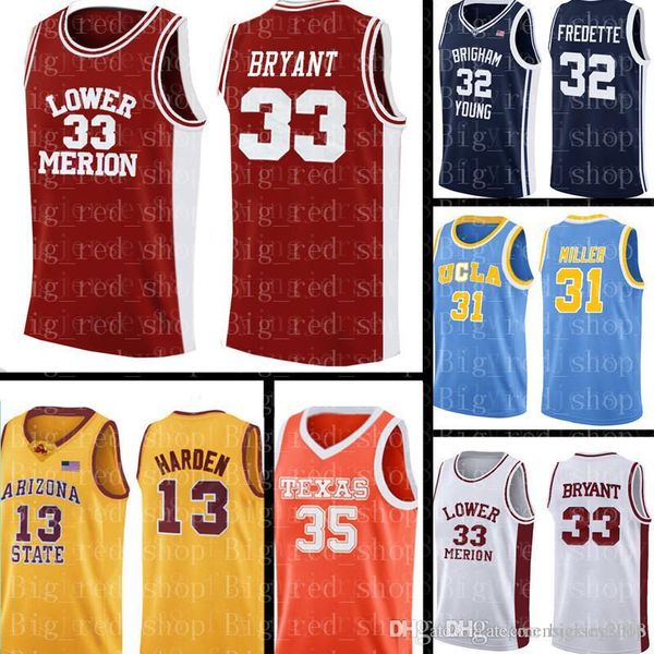 

Lower Merion College Jersey TOP Kobe 33 Bryant Basketball Jerseys Mens NCAA University Cheap wholesale Jersey Size S-XXL