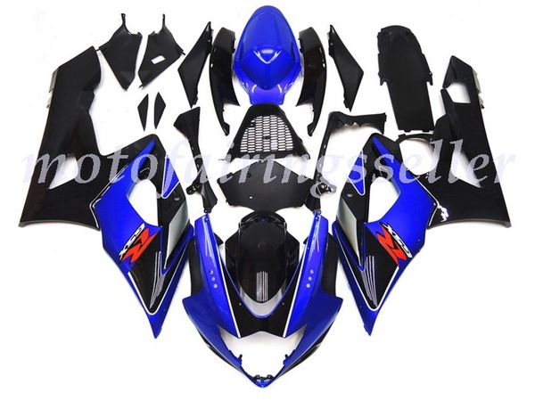 

new abs plastic fairings kit fit for suzuki gsxr1000 2005 2006 gsxr1000 05 06 injection mold black and blue gloss with silver