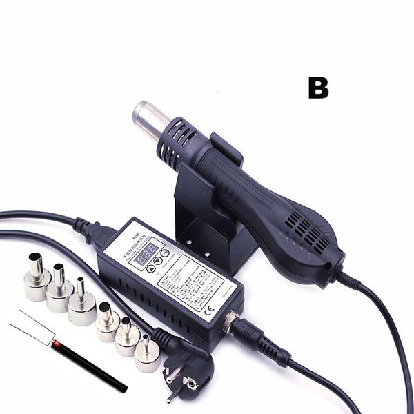 

высокое качество 110v / 220v портативный светодиодный bga паяльной станции rework горячего обдува heat gun 8858