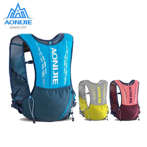 

aonijie outdoor hydration backpack 5l sports running vest ultralight bags soft water flask for camping hiking cycling c9102