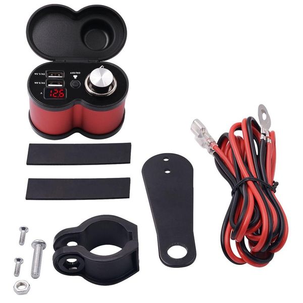 

многофункциональные аккумуляторные мотоциклы прикуриватель с цифровой дисплей переключатель алюминиевого сплав водонепроницаемым автомобилее