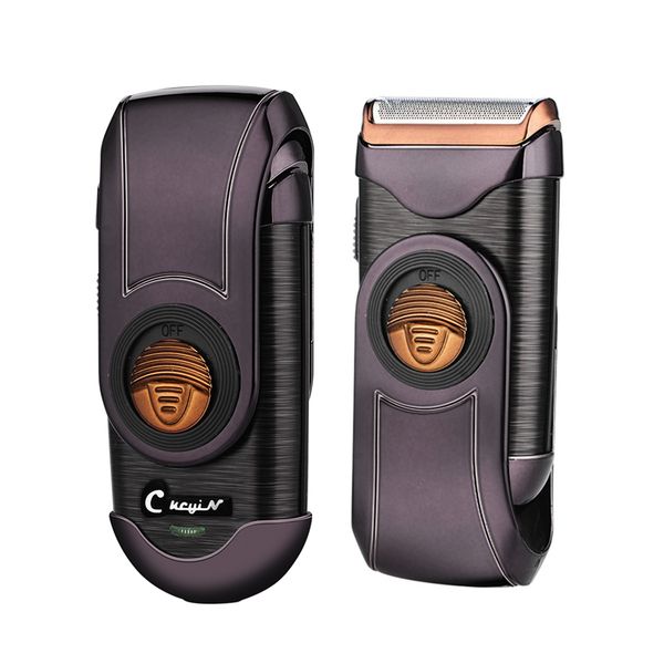 

rechargeable electric shaver razor stainless steel blade beard trimmer shaving machine trimmer men face care + spare blade