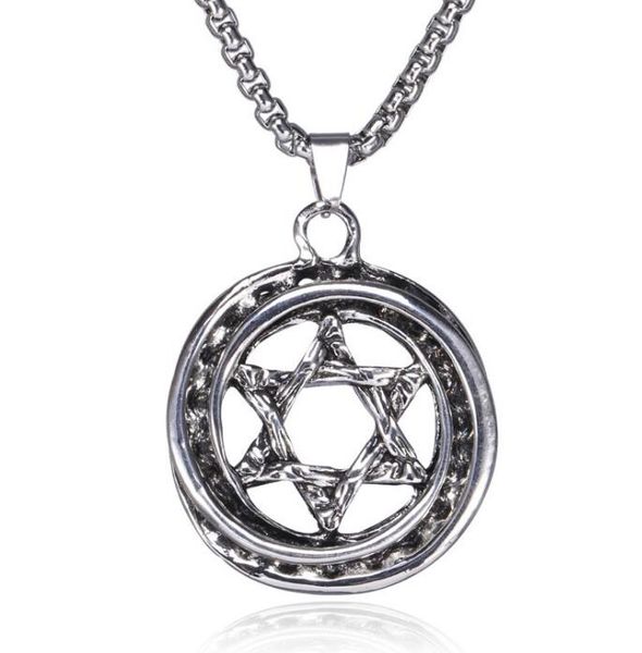 

european and american retro pendant necklace pendant punk roman tire wheel pendant men's personality fashion necklace wy727, Silver