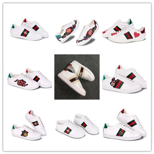 

Cheap Sale Brand Men Women Low Cut White Genuine Leather Casual Shoes Outdoor Designer Luxury G Men Women Sneakers Loafers 35-44