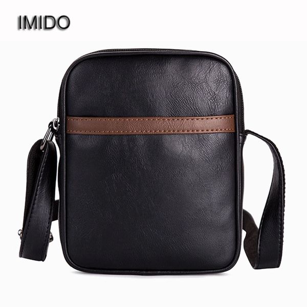 

imido brown black pu leather men bags 2019 male flap bag shoulder crossbody bags boys messenger for business bolsa nb008