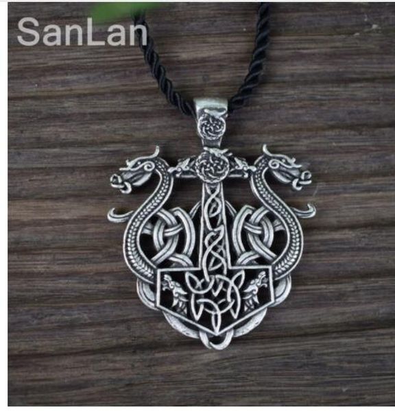 

15pcs ogma medallion round pendant necklaces sanlan, Silver