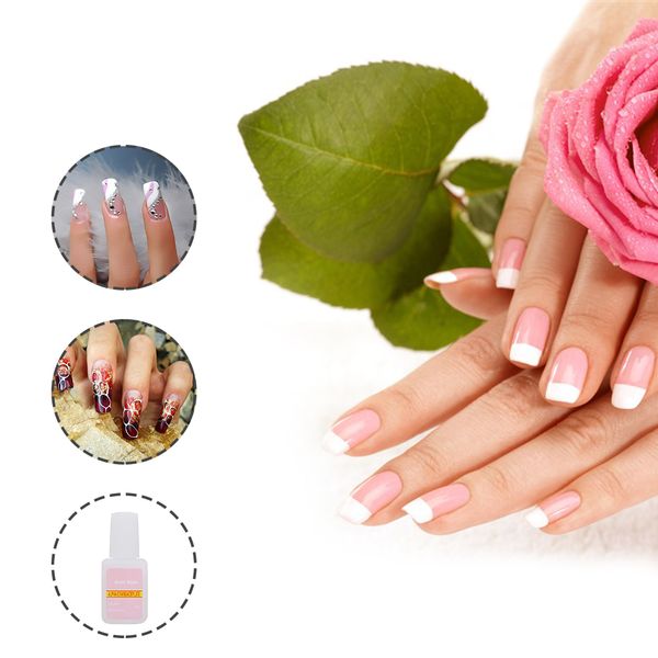 

2pcs nail gel glue for false french tips nail art decoration glue art accessories nails care product wholesale, Red;pink