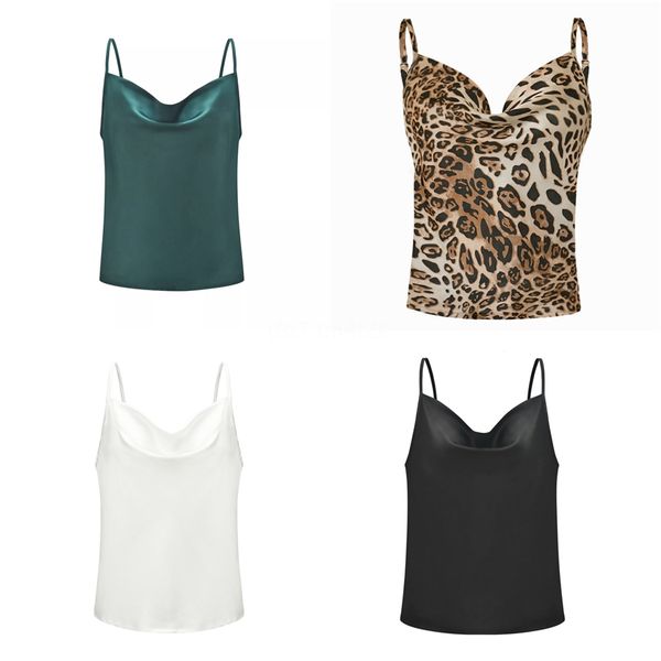 

women leopard print tanks lace snake skin pattern camis women and blouses ladies shirts 2020 new polyester fashion #871, White