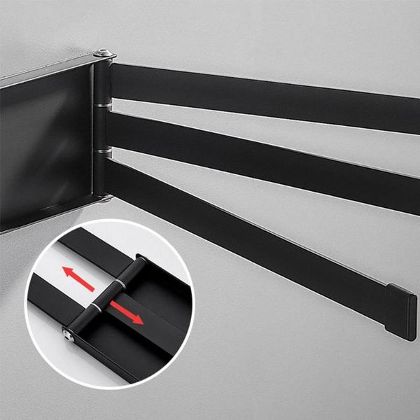 

swivel towel bar movable three towel rails bathroom storage rack chrome polished mabathroom accessories storage shelf