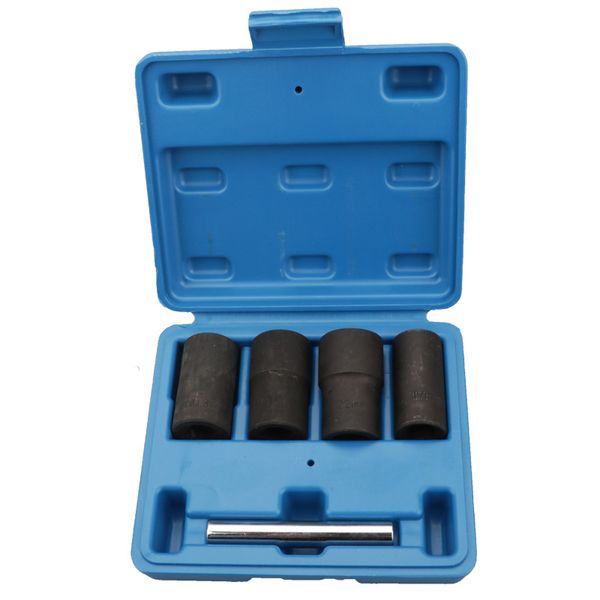 

5pcs twist socket set locking wheel nut bolt stud extractor removers 17mm 19mm 21mm 22mm socket car accessories new