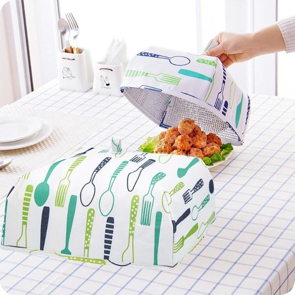 

kitchen insulation aluminum foil cover folded anti mosquito cover keep warm kitchen gadgets