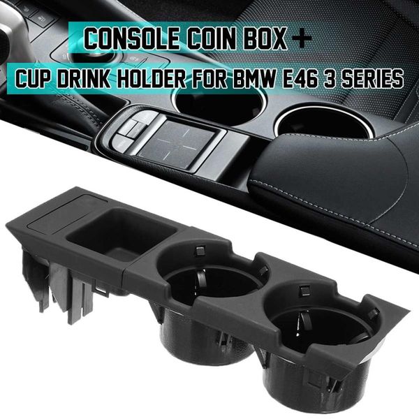 

front car center console storage box coin & cup holder for e46 3 series 1999-2006 51168217957 51168217953