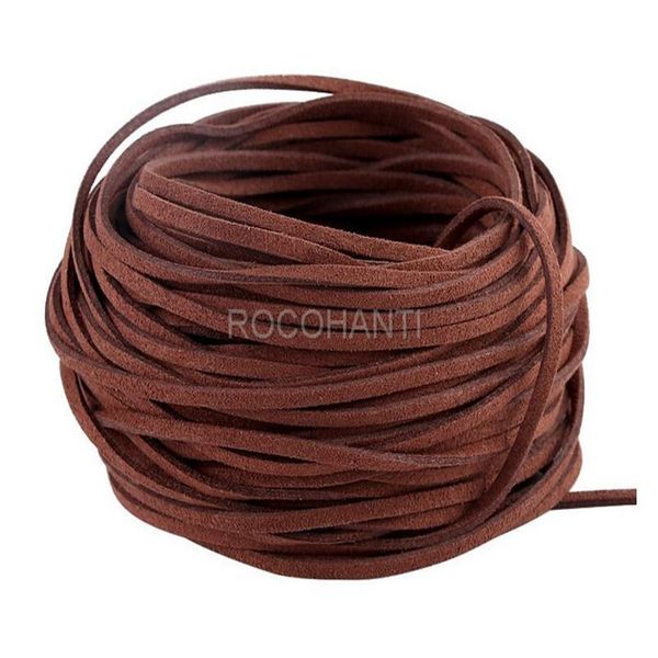 

25 ярды nice deerskin flocking rope плоской замша шнур шнурок шнур кожа изготовление ювелирных изделия бисероплетение craft строки тема - 3, Black;white