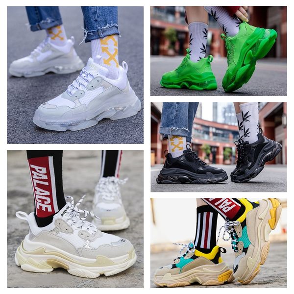 

2020 Новый Париж 17FW Тройной S Кроссовки мужские Женщины Повседневная обувь класса л