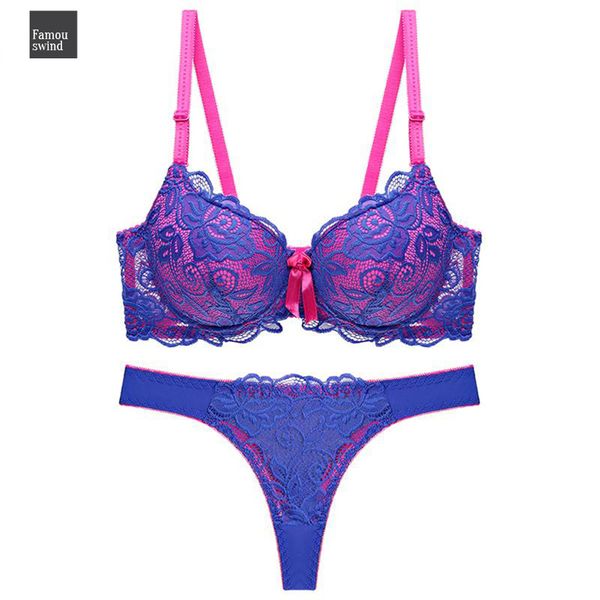 

новый 2019 sexy женщин бюстгальтера thong выдалбливают кружева белье panty set три четверти intimante бюстгальтер brief белье установить, Red;black