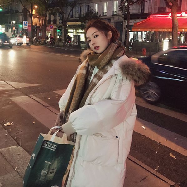 

loose cotton jacket, medium and long style, new winter student's east gate down jacket, bf cotton 2019, Black